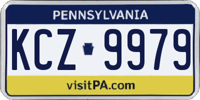 PA license plate KCZ9979