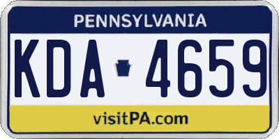 PA license plate KDA4659