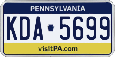 PA license plate KDA5699