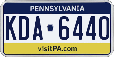 PA license plate KDA6440