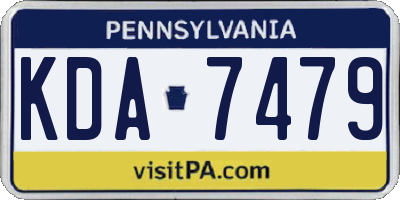 PA license plate KDA7479