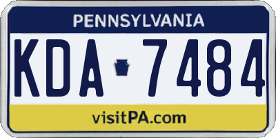 PA license plate KDA7484