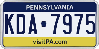 PA license plate KDA7975