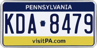 PA license plate KDA8479