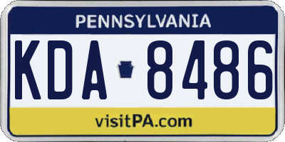 PA license plate KDA8486