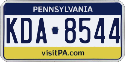 PA license plate KDA8544