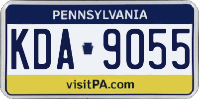 PA license plate KDA9055