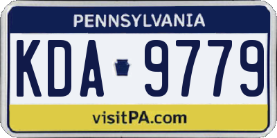 PA license plate KDA9779
