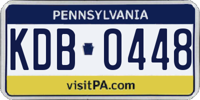 PA license plate KDB0448