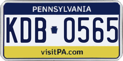 PA license plate KDB0565