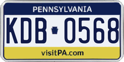 PA license plate KDB0568
