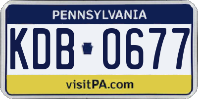 PA license plate KDB0677