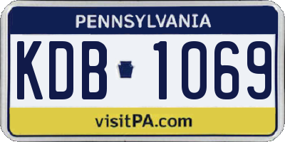 PA license plate KDB1069