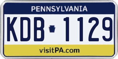 PA license plate KDB1129