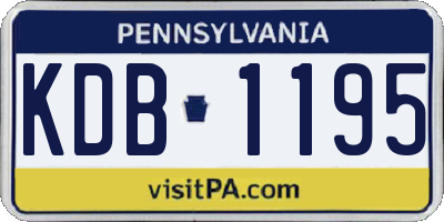 PA license plate KDB1195