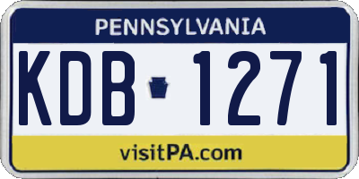 PA license plate KDB1271