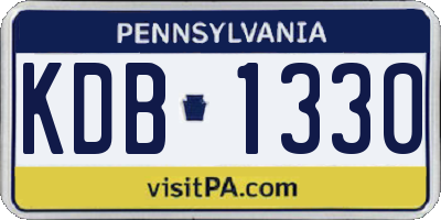 PA license plate KDB1330