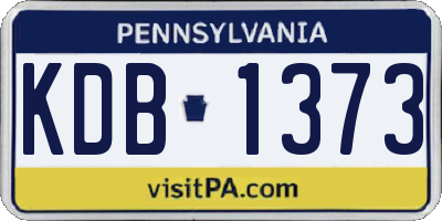 PA license plate KDB1373