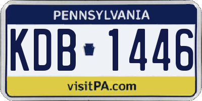 PA license plate KDB1446