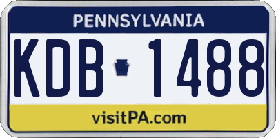 PA license plate KDB1488