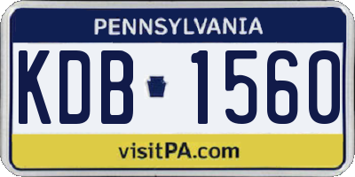 PA license plate KDB1560