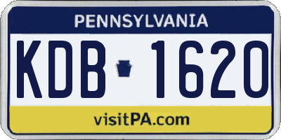PA license plate KDB1620