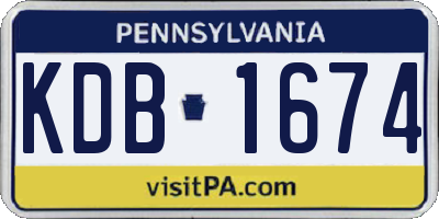 PA license plate KDB1674