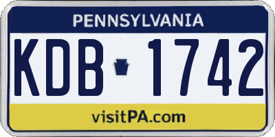 PA license plate KDB1742