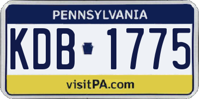 PA license plate KDB1775