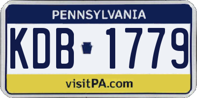 PA license plate KDB1779