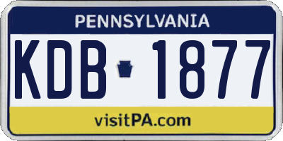 PA license plate KDB1877