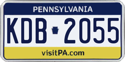 PA license plate KDB2055