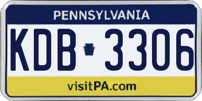 PA license plate KDB3306