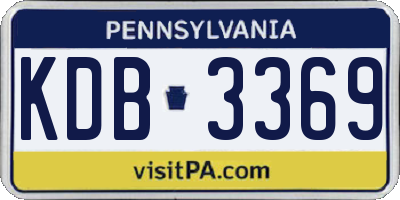 PA license plate KDB3369