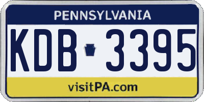 PA license plate KDB3395