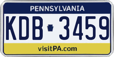 PA license plate KDB3459