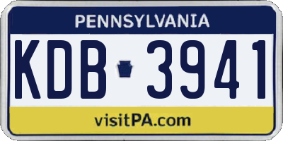 PA license plate KDB3941