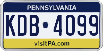 PA license plate KDB4099