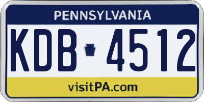 PA license plate KDB4512