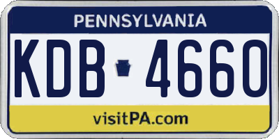 PA license plate KDB4660