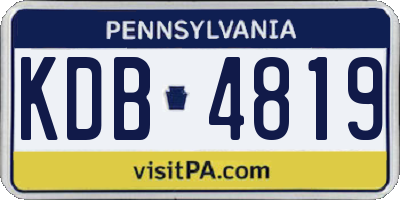 PA license plate KDB4819
