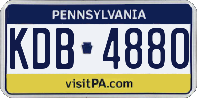 PA license plate KDB4880