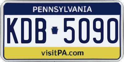PA license plate KDB5090