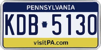 PA license plate KDB5130