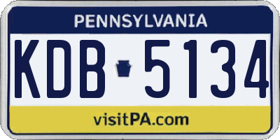 PA license plate KDB5134