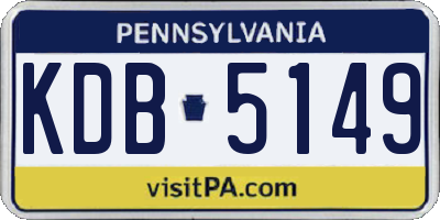 PA license plate KDB5149