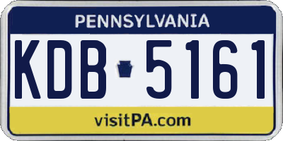 PA license plate KDB5161