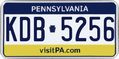 PA license plate KDB5256