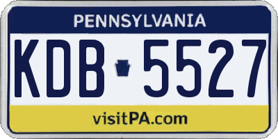 PA license plate KDB5527