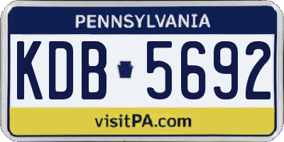 PA license plate KDB5692